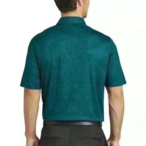 SOLD! Nike Golf Dri-Fit Stay-Cool Short Sleeve Crosshatch Polo Shirt Navy" - Picture 2 of 16